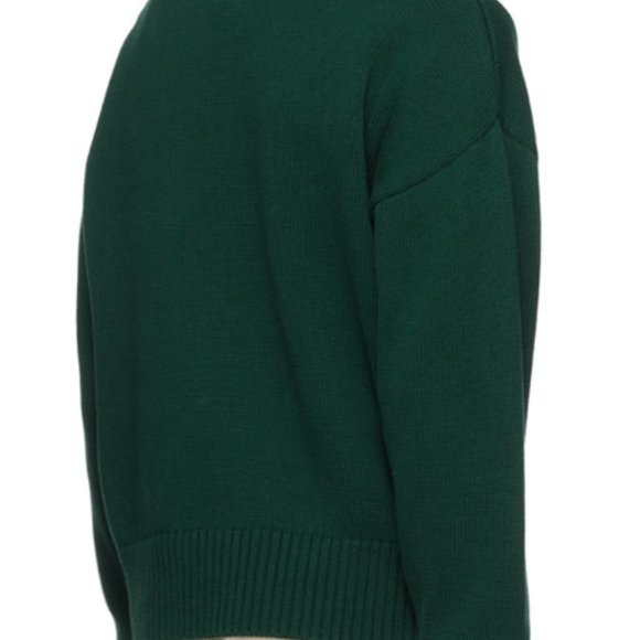 NEW W/TAGS AMI GREEN SWEATER - Picture 3 of 4